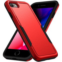 For iPhone Xr Case Heavy Duty Cover + Belt Clip - Black Red