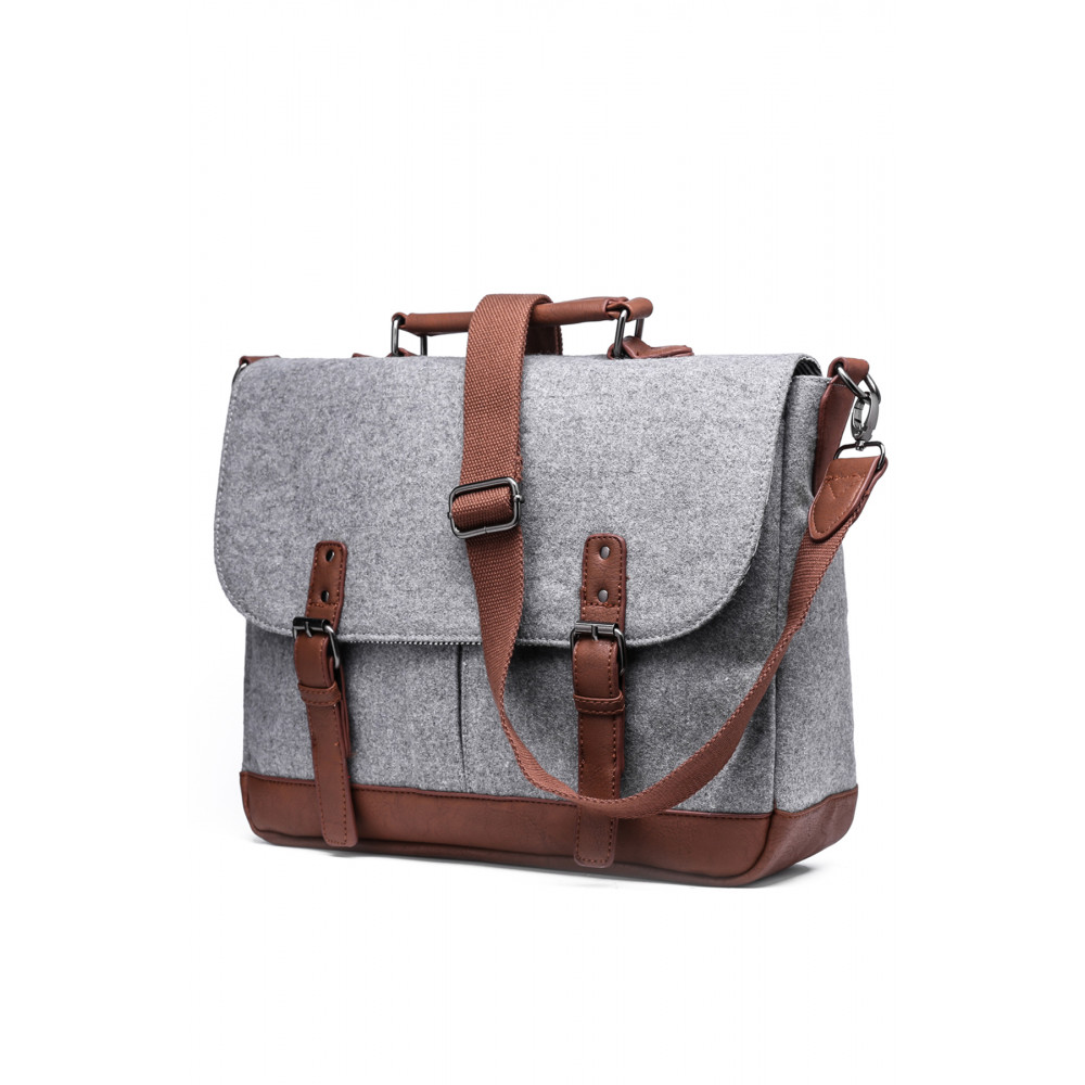 Wholesale Wool Messenger Bag with Padded Laptop Holder