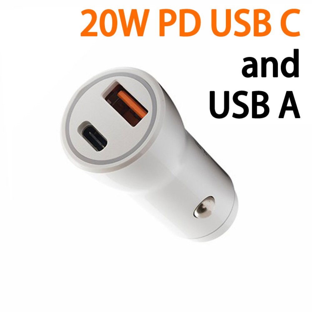 Leotec Cargador 20W 1xUSB-C PD + 1x USB-A Blanco