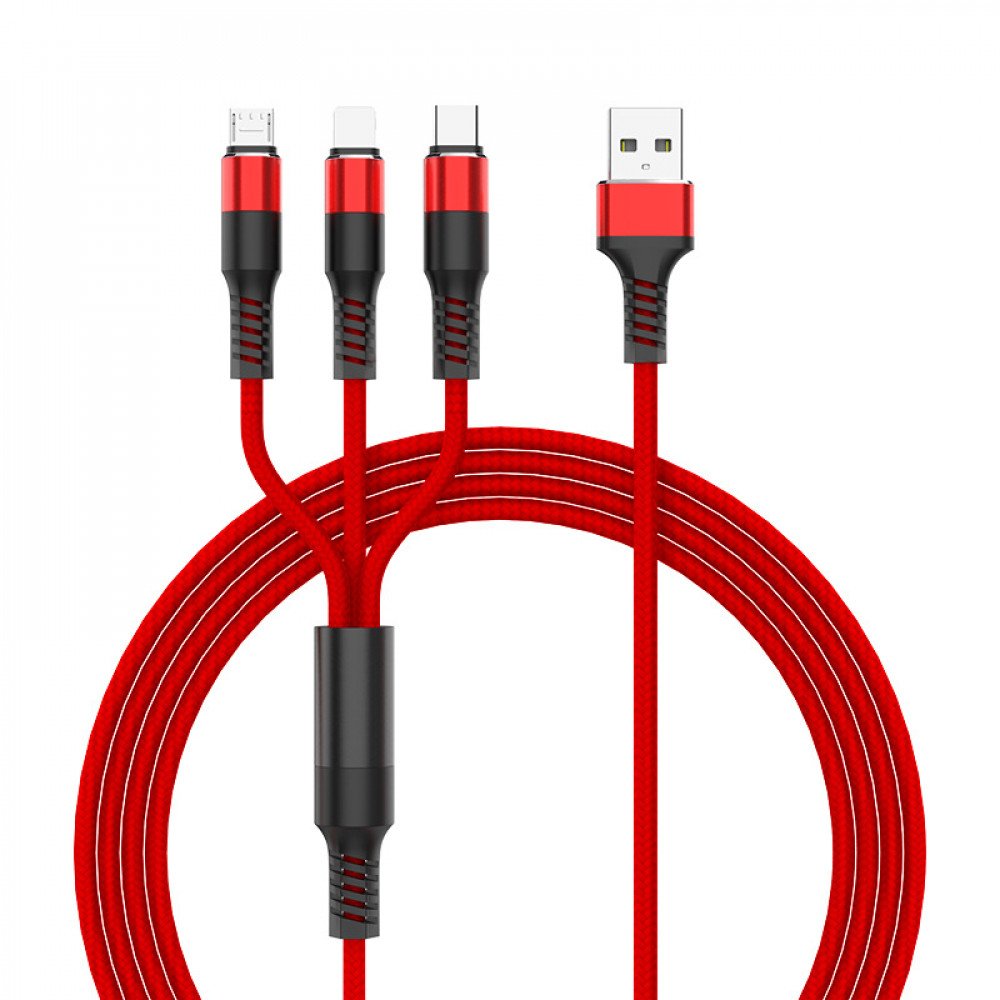 Cable cargador USB 3 en 1