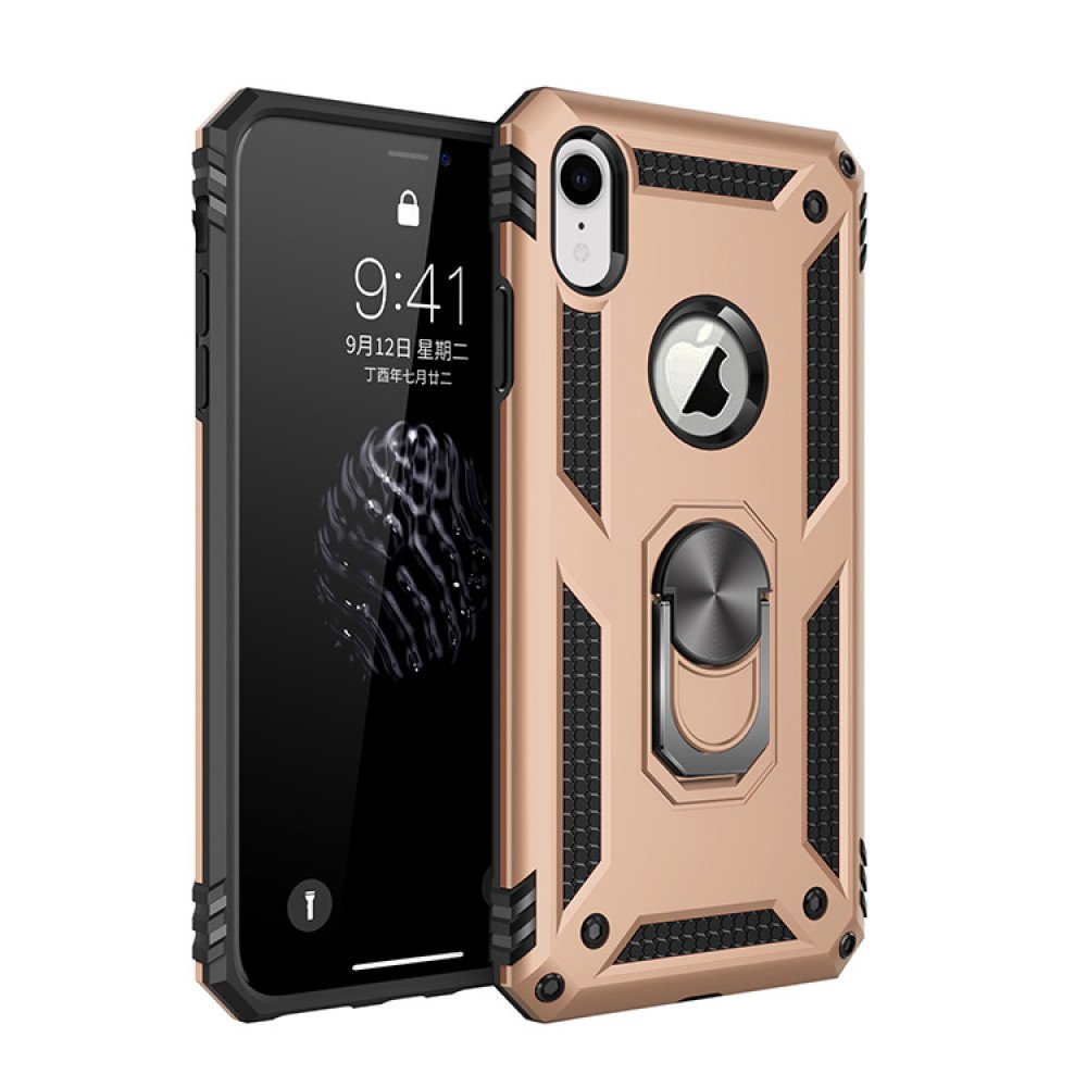 Apple iPhone XR Tech armor ring Case Gold