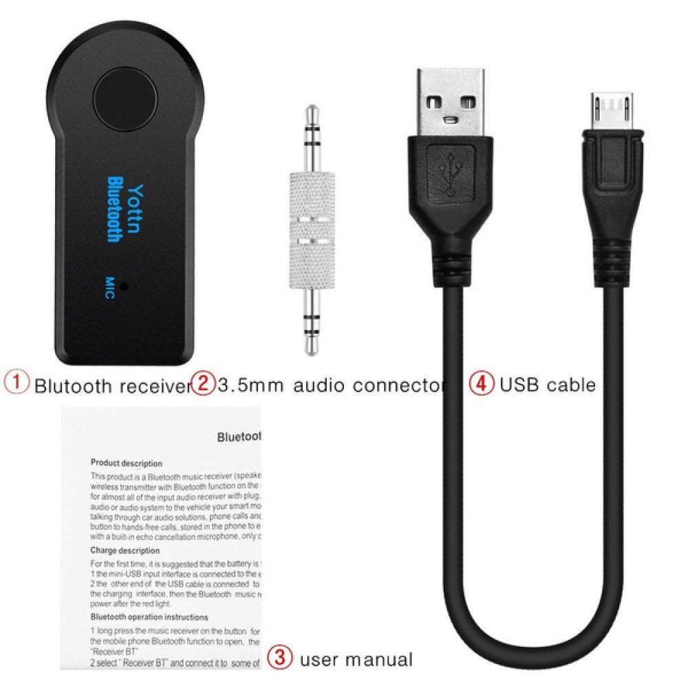 Aux Bluetooth Receiver Connecter Car Wireless Car Bluetooth 5.0 Adapter