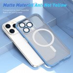 Wholesale Transparent Slim Matte Chrome Button Magnetic Ring Charging Cover Case With Built-in Camera Lens Cover for iPhone 13 Pro Max (Purple)