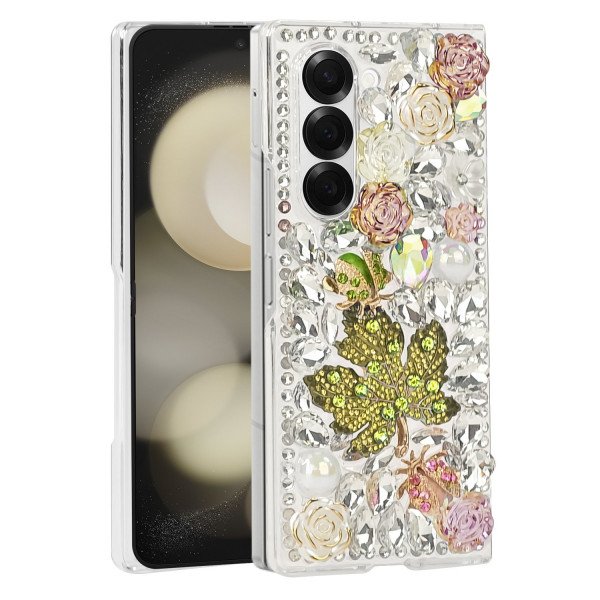 Wholesale Luxury Diamond Crystal Rhinestone Glitter Shiny Sparkle Cover Case for Samsung Galaxy Z Fold 6 5G (Gold)