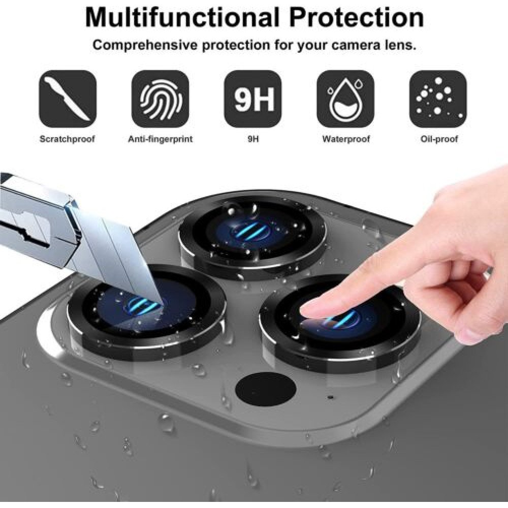 Wholesale Premium Guard Titanium Alloy HD Tempered Glass Camera Lens  Protector for Apple iPhone 13 Pro