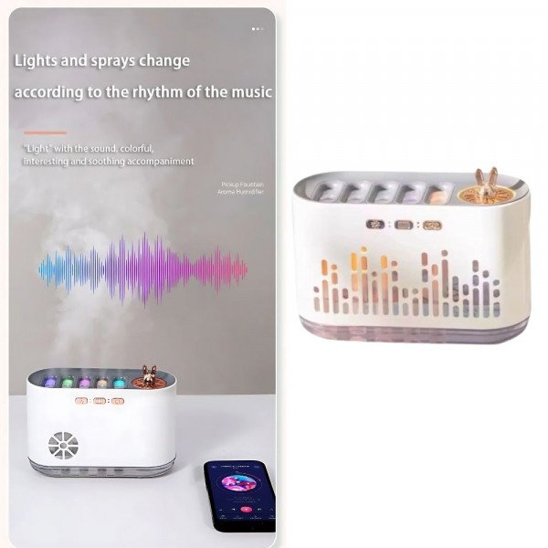 Wholesale Aroma Humidifier with Multi-Color LED Mist - Essential Oil Diffuser LA0649 for Home, Office & Outdoor Use (White)