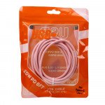 Wholesale 20W PD Fast Charge 6FT Type-C to Type-C Durable Tangle-Free Heavy-Duty Flexible USB Type-C to Type-C Cord in Resealable Bag for Universal Cell Phone, Device and More (Pink)