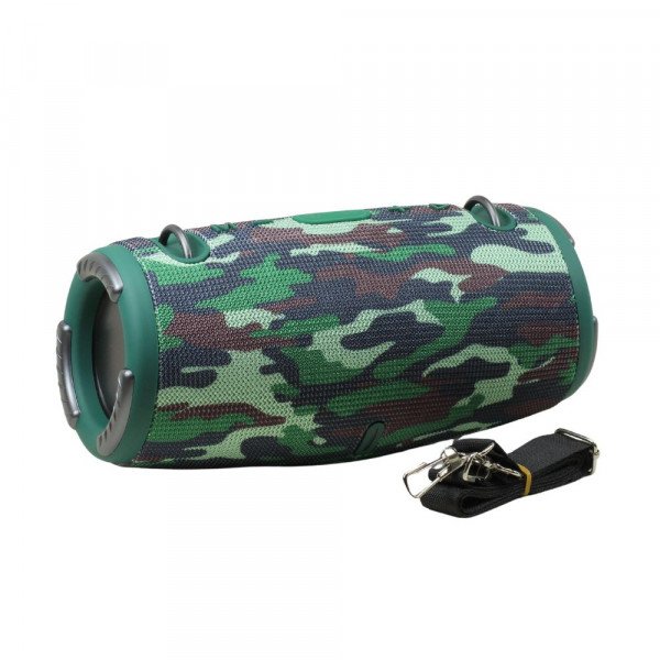 Wholesale Xtreme3 Drum Style Outdoor Carrying Strap Wireless FM Radio Bluetooth Speaker for Universal Cell Phone And Bluetooth Device (Camo)