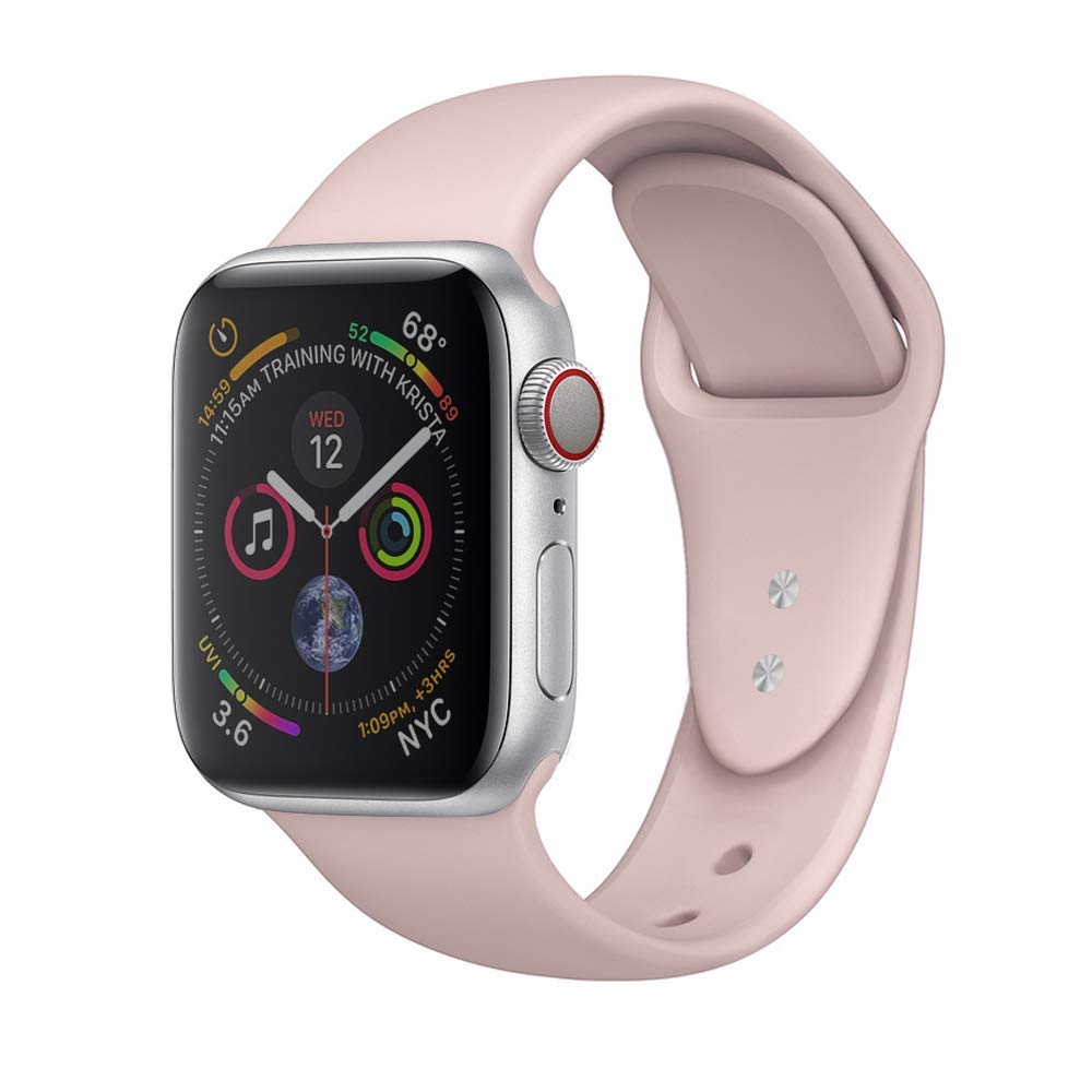 Classic Band for Apple Watch Ultra 49mm, Nude Pink, Silver