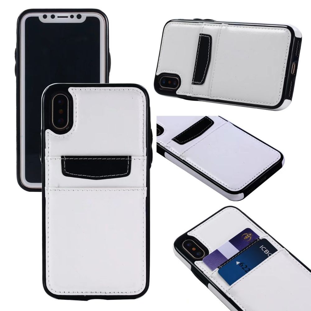 Wholesale iPhone X (Ten) Leather Style Credit Card Case (White)