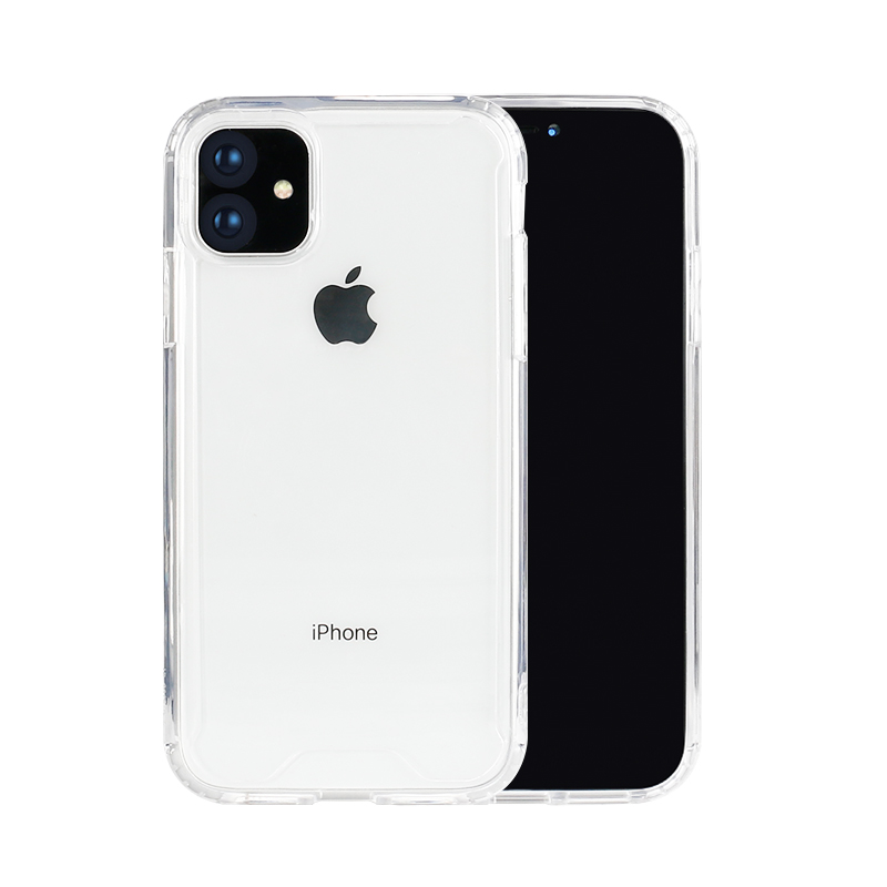 Wholesale iPhone 11 (6.1in) Crystal Clear Transparent Hard Case with Bumper  Corner (Clear)