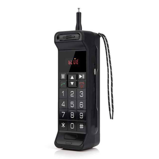Classic TELEPHONE Design FM Radio Portable Bluetooth Speaker B216 (Black)