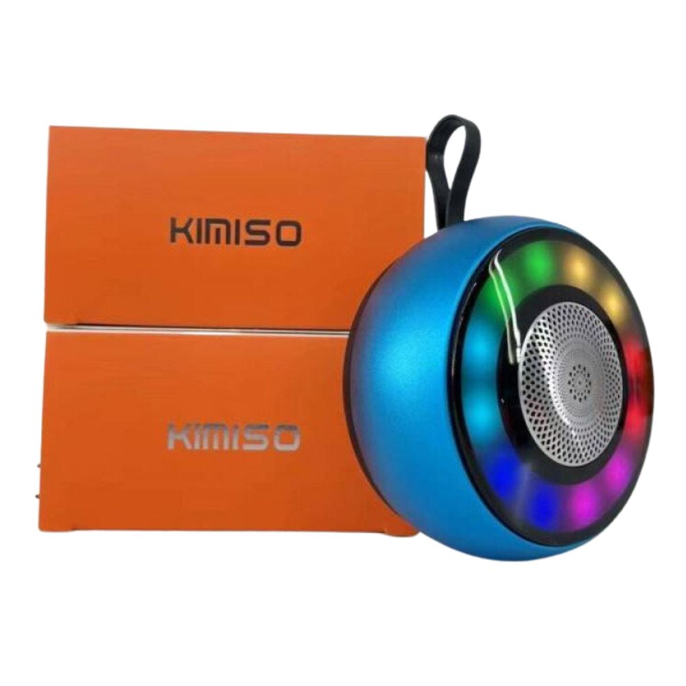 Compact TWS Bass Speaker with Vibrant Lights KMS200 for Universal CELL PHONES (Navy Blue)