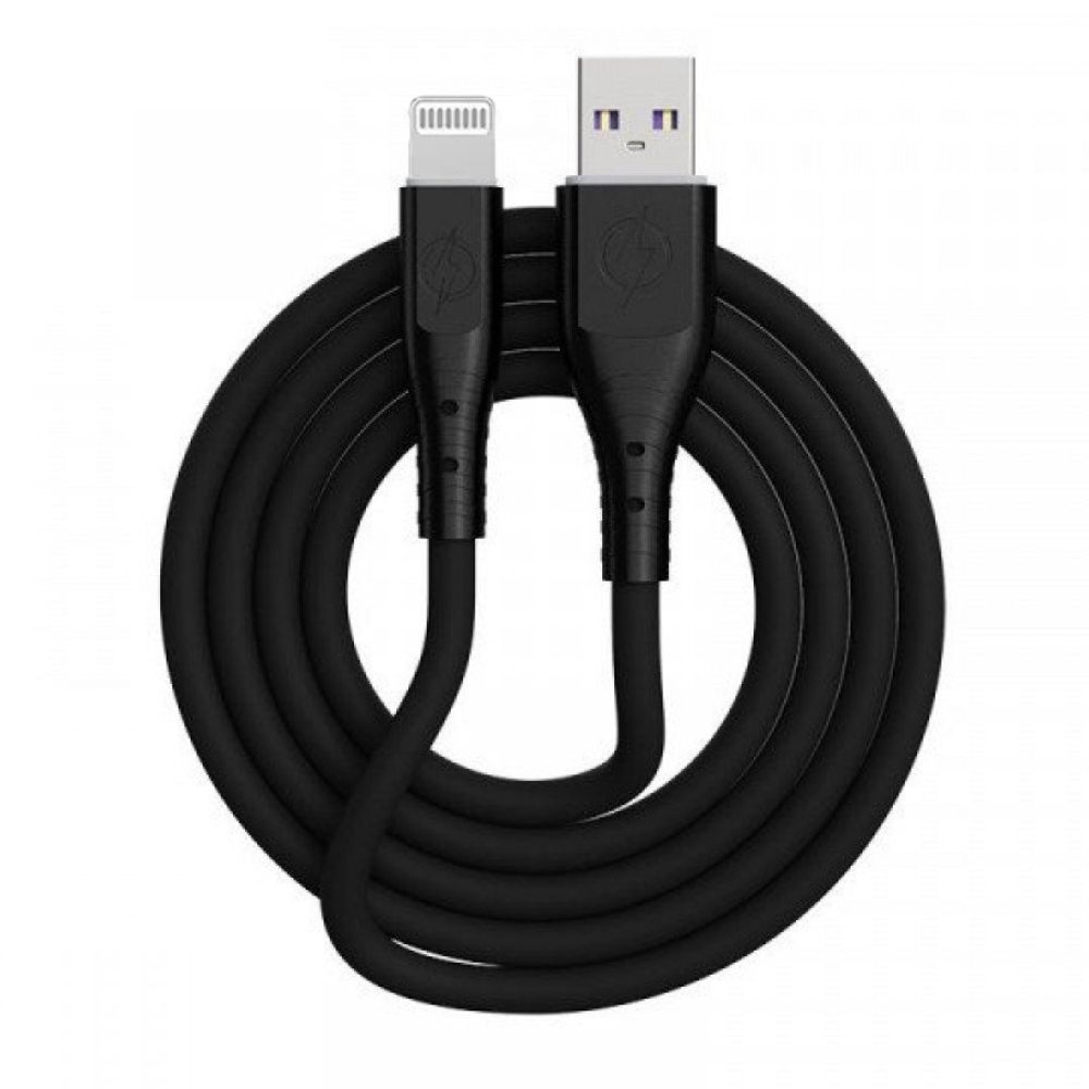 iPhone Lightning Cable 10FT: Heavy-Duty Silicone USB Charging Cord for Apple Devices (Black)