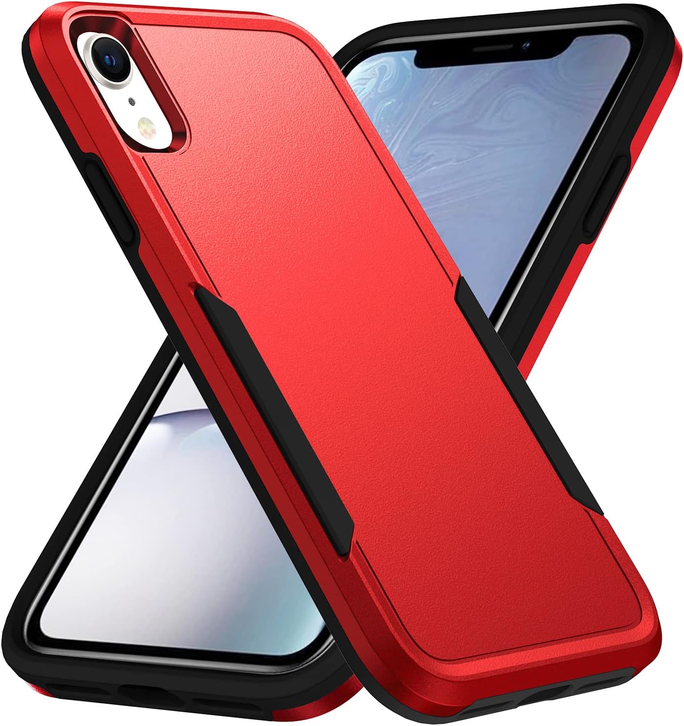 Heavy Duty Strong Armor Hybrid Trailblazer Case Cover for iPHONE XR (Red)