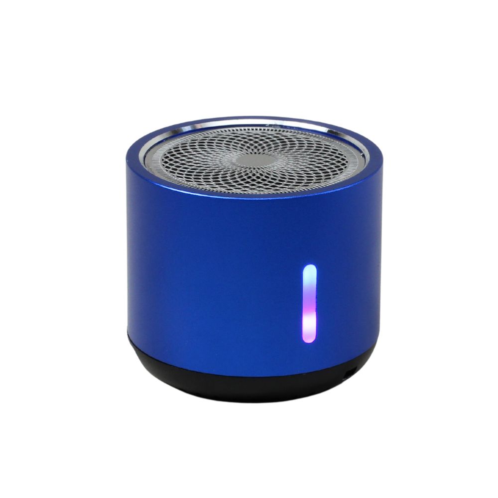 Aluminum Mini Bluetooth Speaker: Powerful Bass, Portable Design for Any Device (Blue)