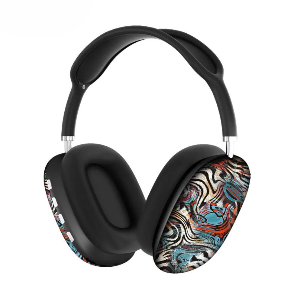 Graffiti Art Wireless HeadPHONES: Comfortable Over-Ear Bluetooth Headset with Cool Design (Blue)