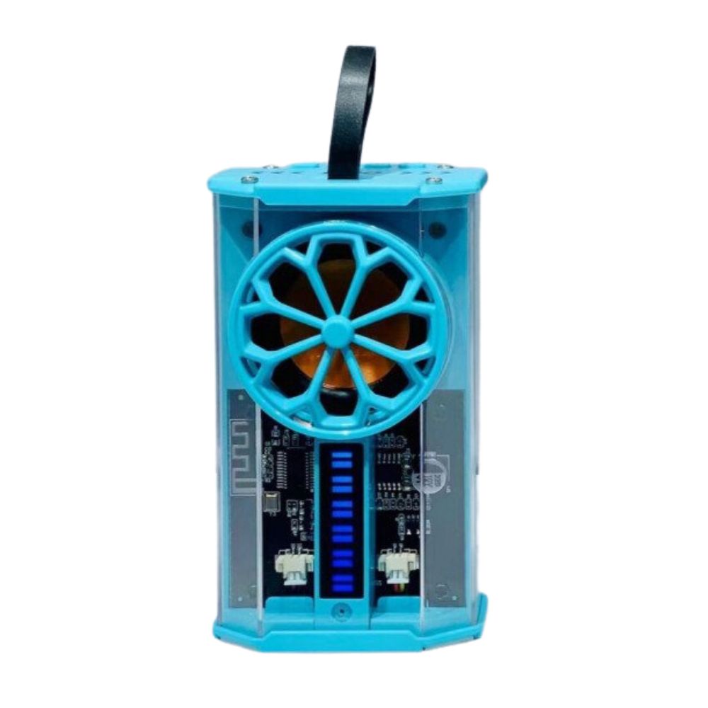 Mecha Bluetooth Speaker: Steel Cannon Design, Light Rhythm, TWS Subwoofer P90 (Navy Blue)