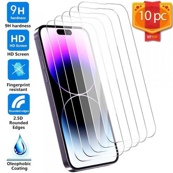 10-Pack Tempered Glass Screen Protector for Motorola Moto G Play (2023) - Clear, Durable Shield