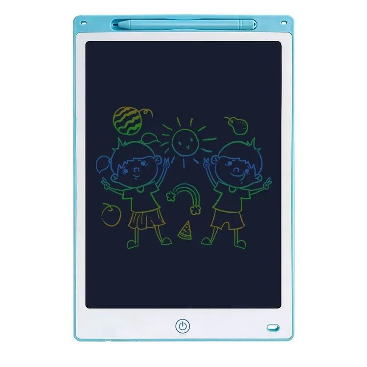 LCD Writing Tablet 12 Inch, Colorful Doodle Drawing Tablet, Erasable Reusable Writing Pad (Blue)