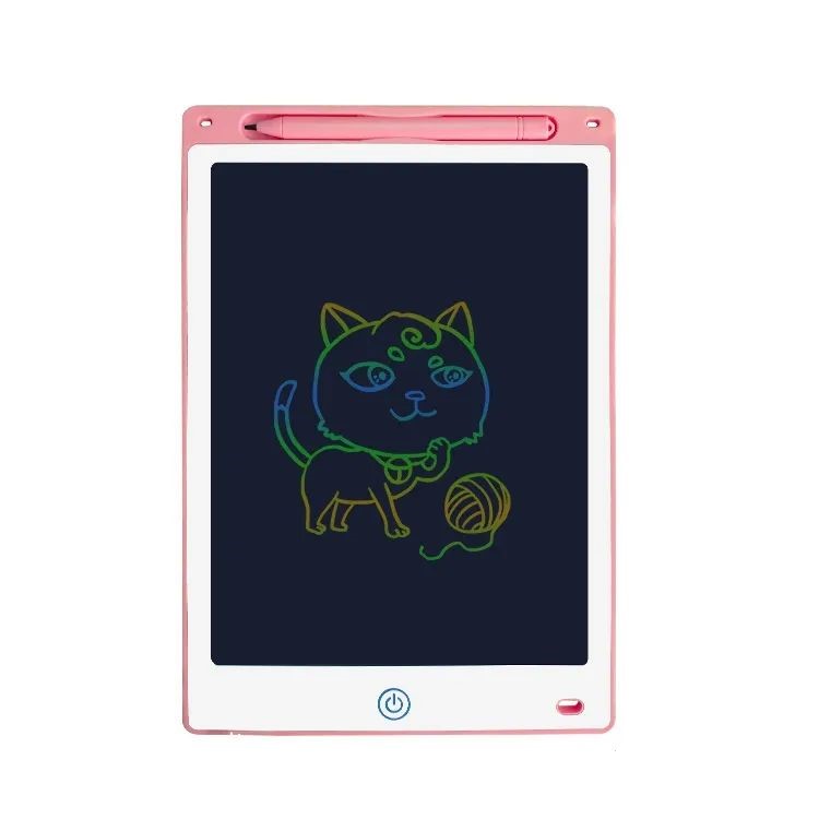 LCD Writing Tablet 12 Inch, Colorful Doodle Drawing Tablet, Erasable Reusable Writing Pad (Pink)