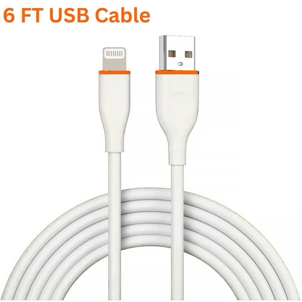 6FT iPHONE Lightning Cable: Heavy-Duty, Flexible, Tangle-Free USB Charging Cord for iPHONE/iPad